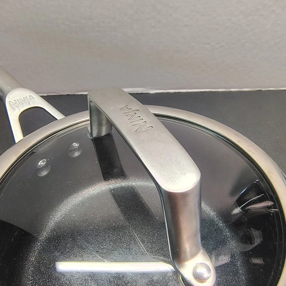 Ninja Foodi NeverStick Saucepan 1.5 QT Black Grey Induction Safe Lid